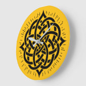 無限調和：聖マンダラケルトのシンボルアート ラージ壁時計 (傾斜)