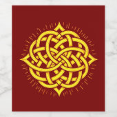 無限調和:聖マンダラケルトのシンボルアート ワインラベル (シングルラベル)