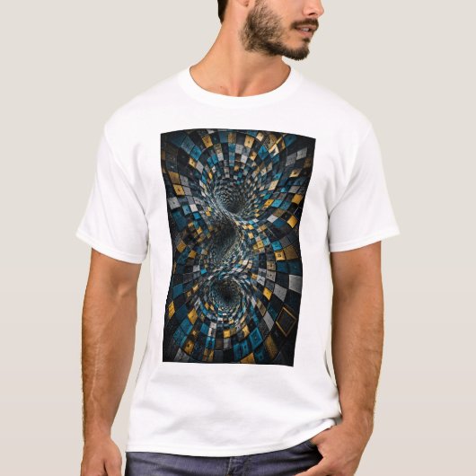 無限錯覚の渦巻きTシャツ Tシャツ (正面)