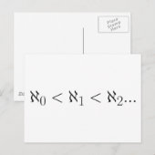 無限集合の基数 ポストカード (正面/裏面)