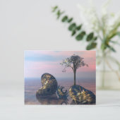 無限3Dフラクタル飛行機 ポストカード (スタンド正面)