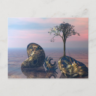 無限3Dフラクタル飛行機 ポストカード