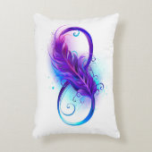 無限(紫色の羽毛) アクセントクッション (正面(垂直))