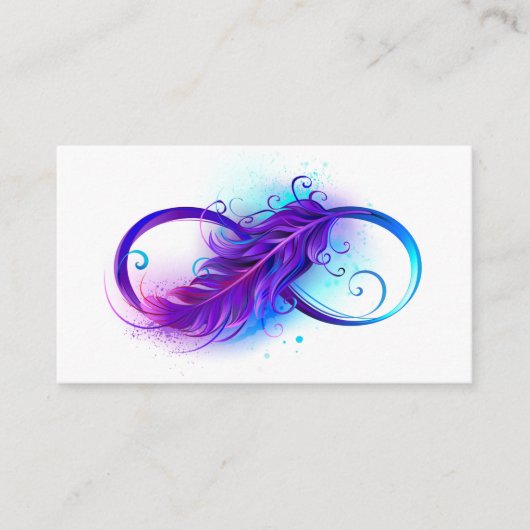 無限（紫色の羽毛） アドバイスカード (正面)