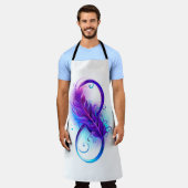 無限（紫色の羽毛） エプロン (着用した状態)