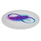 無限（紫色の羽毛） カッティングボード (角)