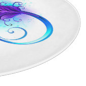 無限（紫色の羽毛） カッティングボード (角)