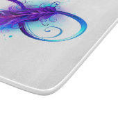 無限（紫色の羽毛） カッティングボード (角)