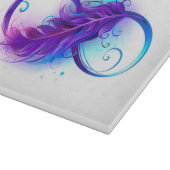 無限（紫色の羽毛） カッティングボード (角)