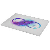 無限（紫色の羽毛） カッティングボード (角)