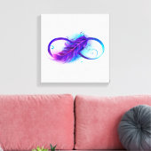 無限（紫色の羽毛） キャンバスプリント (インサイチュ (リビング))
