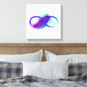 無限（紫色の羽毛） キャンバスプリント (インサイチュ (寝室))