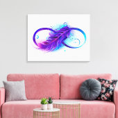 無限（紫色の羽毛） キャンバスプリント (インサイチュ (リビング))