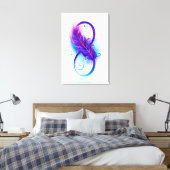 無限（紫色の羽毛） キャンバスプリント (インサイチュ (寝室))