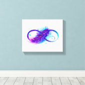 無限（紫色の羽毛） キャンバスプリント (インサイチュ (ウッドフロア))