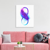 無限（紫色の羽毛） キャンバスプリント (インサイチュ (リビング))