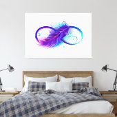 無限（紫色の羽毛） キャンバスプリント (インサイチュ (寝室))