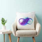 無限（紫色の羽毛） クッション (椅子)
