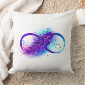 無限（紫色の羽毛） クッション (ブランケット)