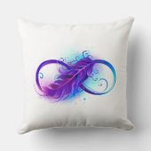 無限（紫色の羽毛） クッション (裏面)