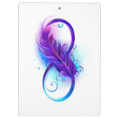 無限（紫色の羽毛） クリップボード (裏面)