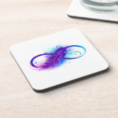 無限（紫色の羽毛） コースター (左側)
