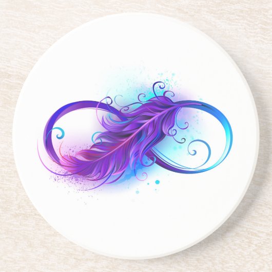 無限(紫色の羽毛) コースター (正面)