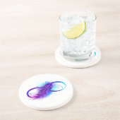 無限(紫色の羽毛) コースター (側面)