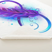 無限（紫色の羽毛） シェルパブランケット (3/4)