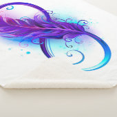 無限（紫色の羽毛） シェルパブランケット (3/4)