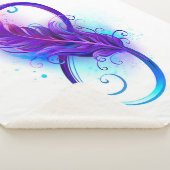 無限（紫色の羽毛） シェルパブランケット (3/4)