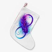 無限（紫色の羽毛） スモールクリスマスストッキング (正面 (吊り時))