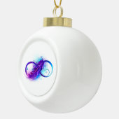 無限(紫色の羽毛) セラミックボールオーナメント (右)