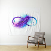 無限（紫色の羽毛） タペストリー (インサイチュ(横))