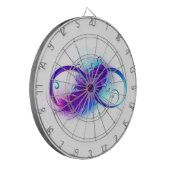 無限（紫色の羽毛） ダーツボード (正面左)