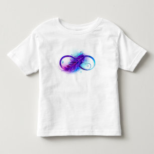 無限（紫色の羽毛） トドラーTシャツ