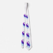 無限（紫色の羽毛） ネクタイ (裏面)