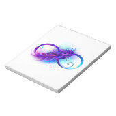 無限（紫色の羽毛） ノートパッド (回転)