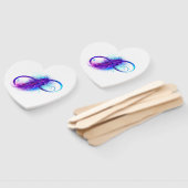 無限（紫色の羽毛） ハンドファン (組立なし)