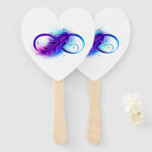 無限（紫色の羽毛） ハンドファン (正面&裏面)