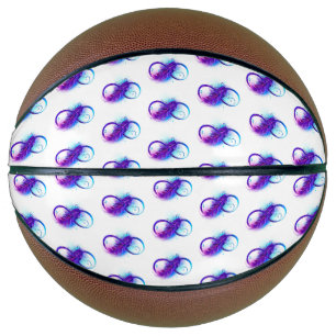無限（紫色の羽毛） バスケットボール