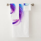 無限（紫色の羽毛） バスタオルセット (インサイチュ)