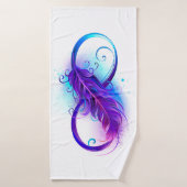 無限（紫色の羽毛） バスタオル (バスタオル)