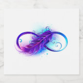 無限(紫色の羽毛) ビールラベル (シングルラベル)