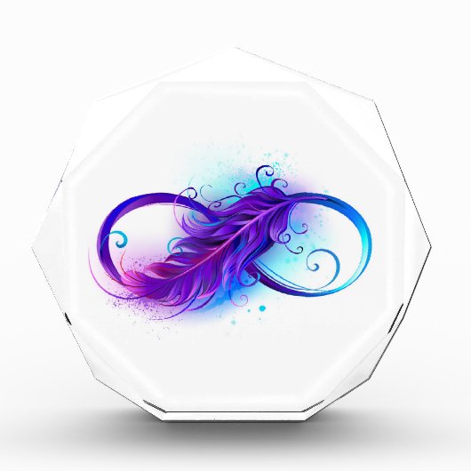 無限（紫色の羽毛） フォトブロック (正面)