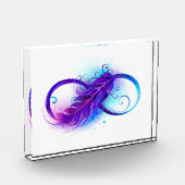 無限（紫色の羽毛） フォトブロック (左)