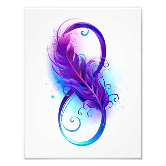 無限（紫色の羽毛） フォトプリント            (正面)