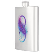 無限（紫色の羽毛） フラスク (左)