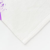 無限（紫色の羽毛） フリースブランケット (角)