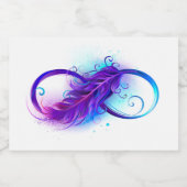 無限（紫色の羽毛） フードラベル (シングルラベル)